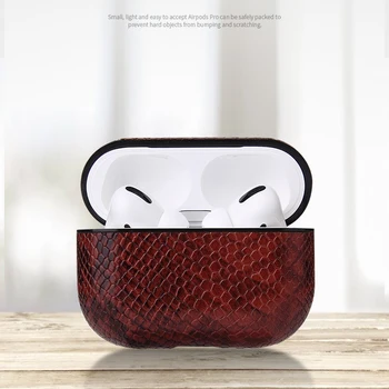 

Coque For Airpods Pro 1 2 Case Snake Skin Bluetooth Wireless Earphone PU Man Cover For Airpods 1 2 Pro Case Headset Charging Box