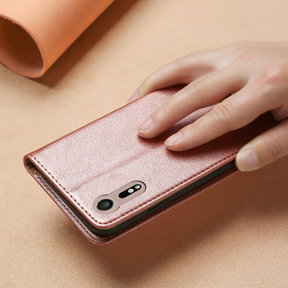 Магнитный чехол для Sony XZ кожаный из ТПУ задняя крышка XZS чехол-бумажник с откидной