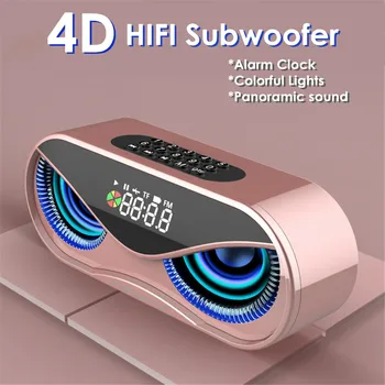 

Cool Owl Bluetooth Speaker LED Flash Wireless Loudspeaker 360 surround sound Handsfree Subwoofer FM Radio Alarm Clock TF Card