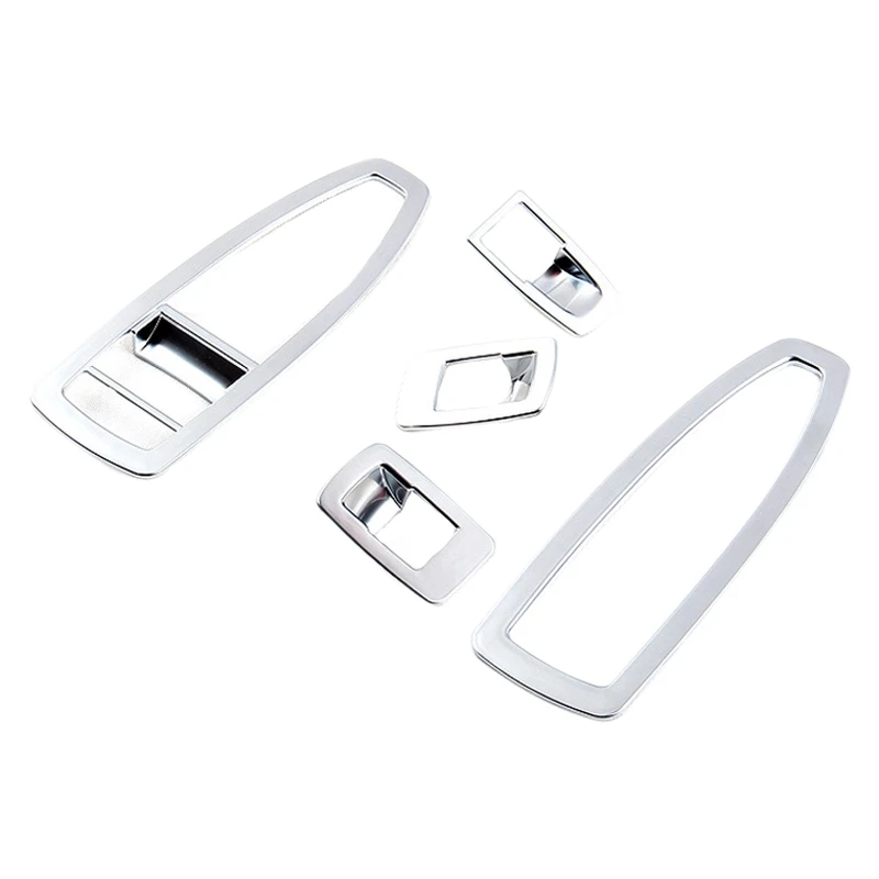 5Pcs ABS Matt Silver Chrome Door and Window Control Switch Panel Cover for BMW 3 GT X1 X2 1 4 Series F48 F20 F30 F31 | Автомобили и