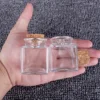 6pcs 50ml 42*54mm Transparent Square Glass Bottles With Corks Stopper Empty Sweets Food Grade Seal Jars Vials For Art Crafts 1