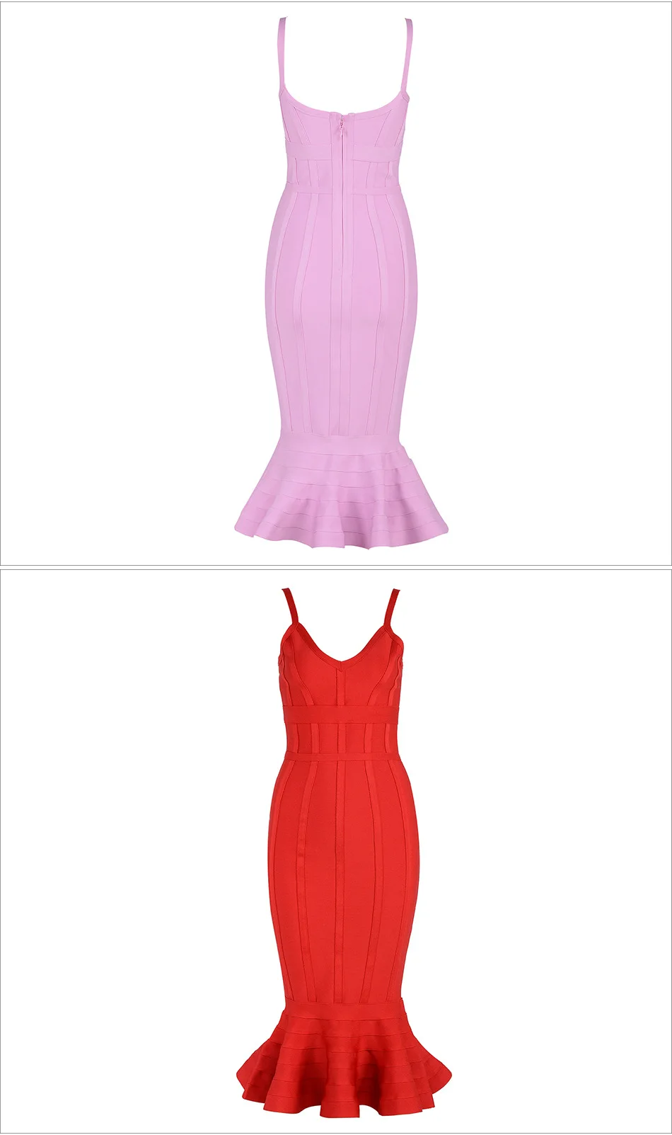 Женское летнее Бандажное платье розовая бретелька Русалка Vestidos v-образный вырез до колена Звездная Вечеринка платья WF971