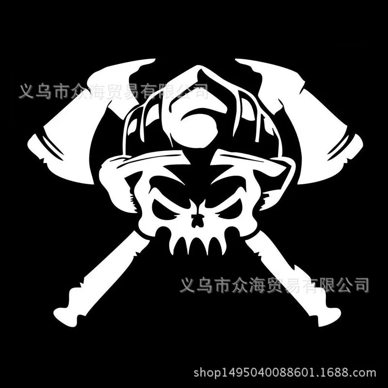 C096 международная торговля стиль череп Bone Bumper стикер s пожарные череп креативный автомобильный стикер Цветочные наклейки