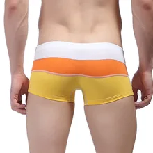 Мужской купальник, сексуальный купальник, мужские шорты для плавания, низкая талия, сексуальное нижнее белье, боксеры, мужские трусы-боксеры, Шорты для плавания