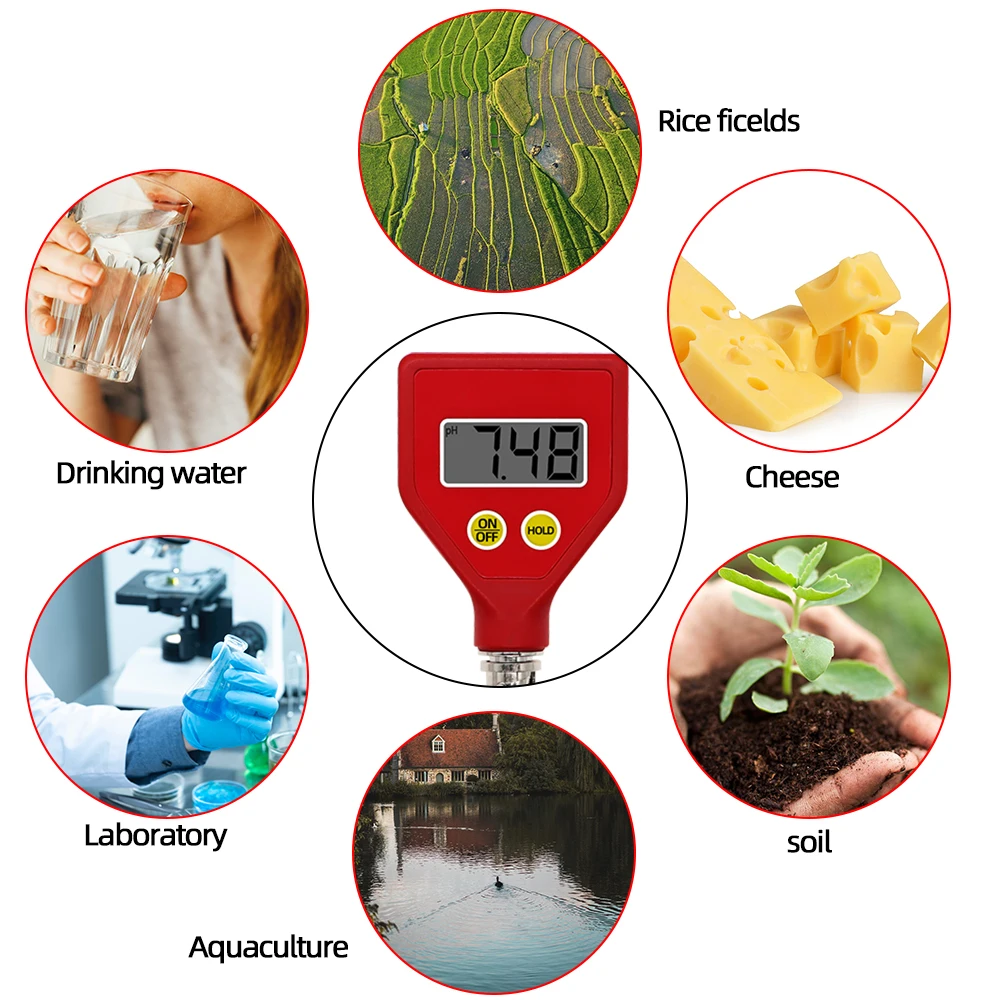 PH-98108 pocket-sized pH Meter Food pH Tester Acidity Meter Soil Meter for Plants Flowers Vegetable Acidity Moisture 40% off gas meters