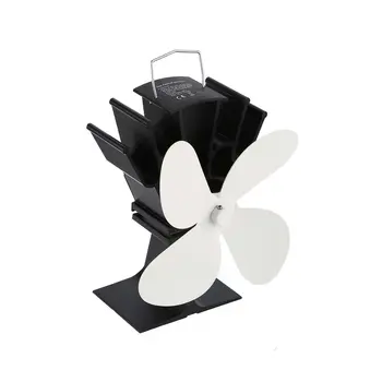 

Heat Powered Stove Fan Home Fireplace Eco Friendly Four-leaf Fans Ultra Quiet Wood Stove Fan Fireplace Fan