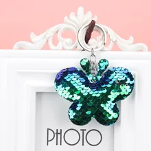 Светоотражающий блесток Бабочка брелок кулон креативный двухсторонний цветной, отражающий бант Брелок Сумочка Подвеска