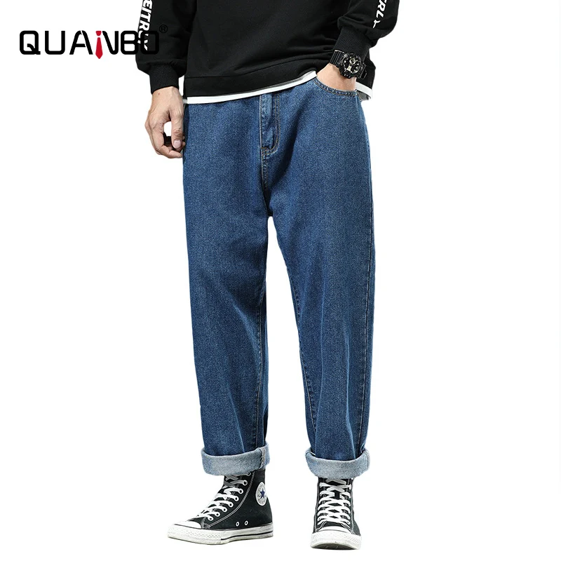oversized 46 48 42 Men's Loose Ankle Lenght pants Jeans 2020 Fashion Street Hip Hop Distressed Jeans oversized 46 48 42 Men's Loose Ankle Lenght pants Jeans 2020 Fashion Street Hip Hop Distressed Jeans