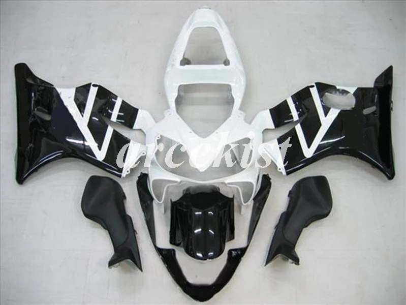 Литьевая Форма ABS Обтекатели комплект Подходит для HONDA CBR 600 F4i FS 01 02 03 CBR600 2001 2002 2003 набор кузова красный синий - Цвет: white black