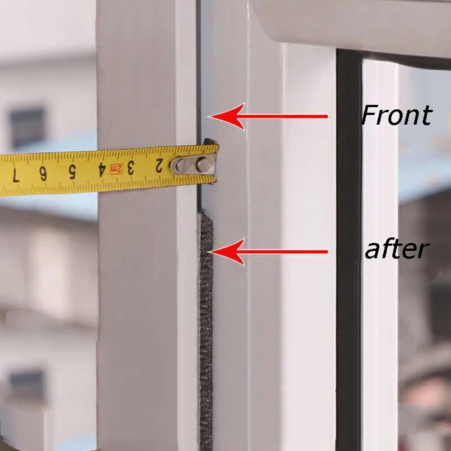 Tira de sellado autoadhesiva para puertas y ventanas, burlete de vidrio  inferior, rompevientos, aislamiento acústico, 5 metros