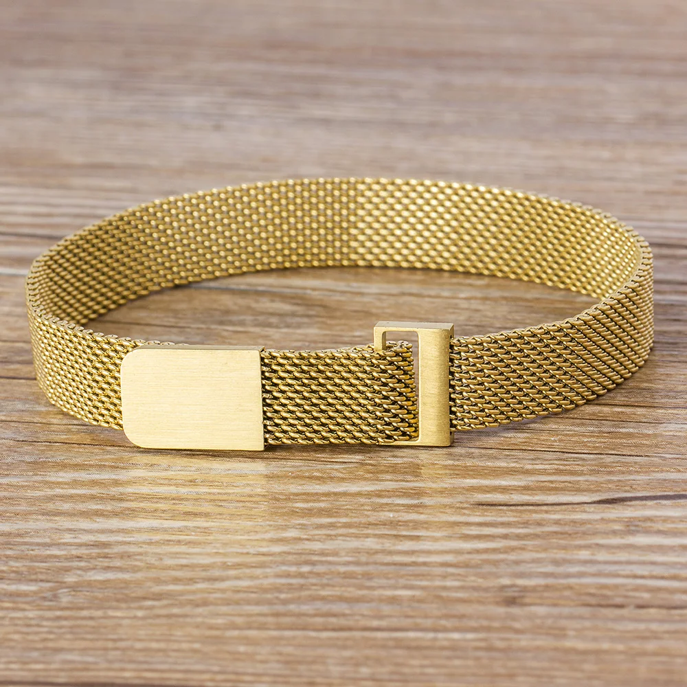 Bracelet De Montre En Acier Inoxydable Sourcing Map - Maille Magnétique, Réglable, Dégagement Rapide, 22 Mm De Large