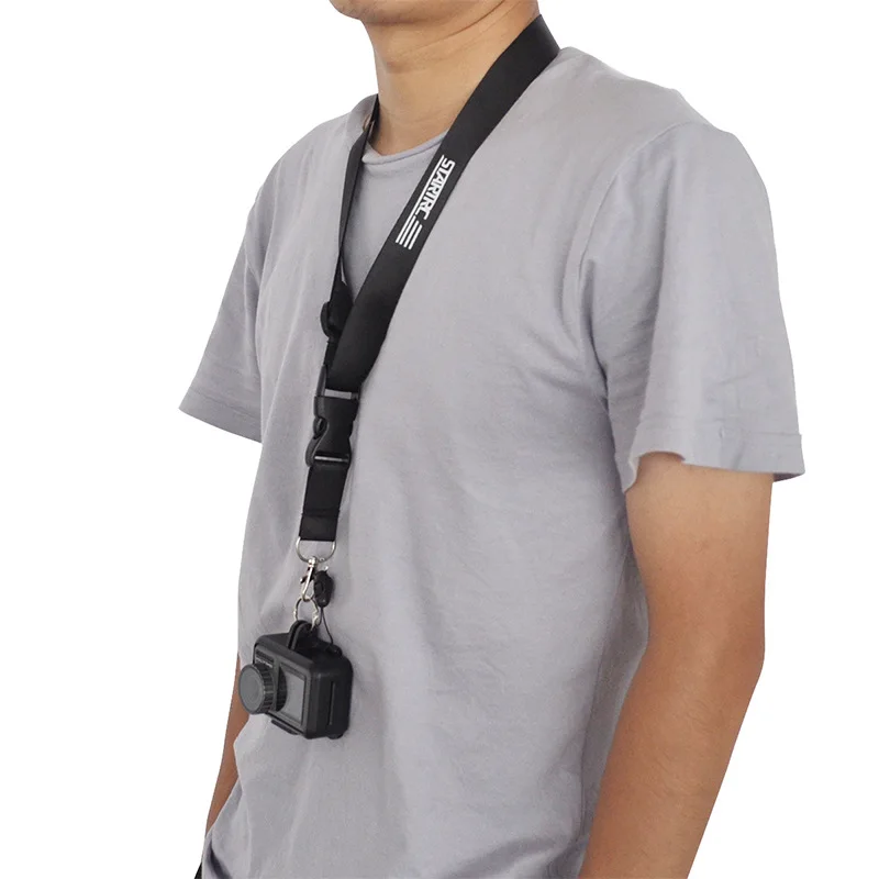   2 Color lanyard Neck Strap & Hand Wrist Border lanyard strap Set For DJI OSMO Action Gopro Sports camera Accessories (6)