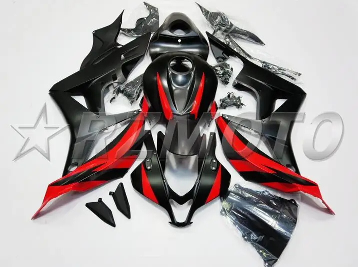 Литьевая Форма ABS мотоцикл полный обтекатель комплект Подходит для Honda CBR600RR 600 07 08 F5 2007 2008 Обтекатели набор красный черный матовый