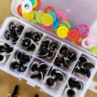 16mm Safety Plastic Colorful Doll Eyes For Toy Crochet Stuffed Animals Dolls Crafty Amigurumi Eyes For Toy Plush Accessories 2