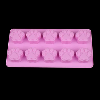 

Silicone Form Cake Decorating Tools Kitchen Pastry Tools Silicone Mold Cute Dog Paw Form Soap Cookies Chocolate Stencil