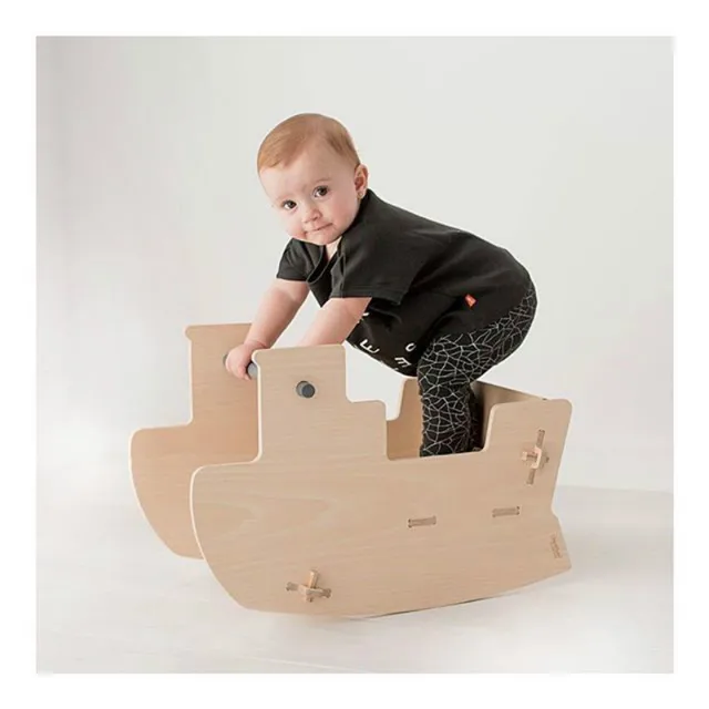 Children's Wooden Rocking Chair Children's Interactive Educational Toys Children's Room Decoration Rocking Chair 1