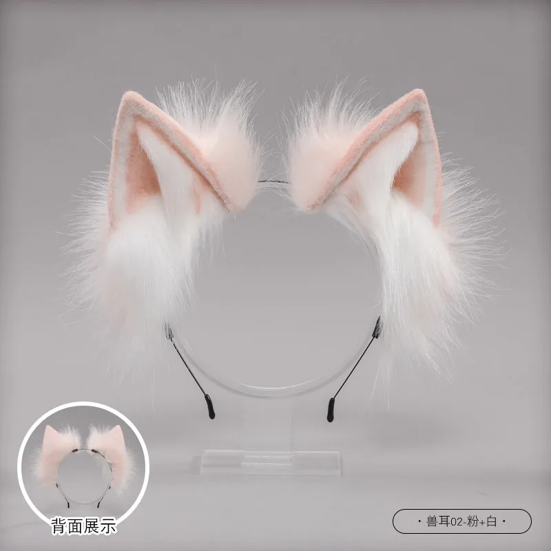 anime cosplay Lolita Furry Plush Foldable  Fox Ears Cat Ear Headband Kawaii Simutation Animal Cosplay Hair Hoop Cosplay Accessories naruto outfits