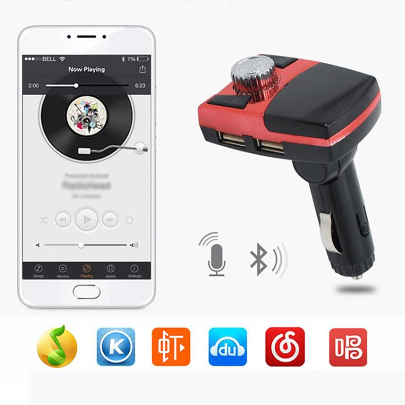 Новинка 580, Автомобильный MP3-плеер, автомобильный Bluetooth, hands-free, fm-передатчик, двойной USB, прикуриватель, автомобильное зарядное устройство, автозапчасти, XC-68