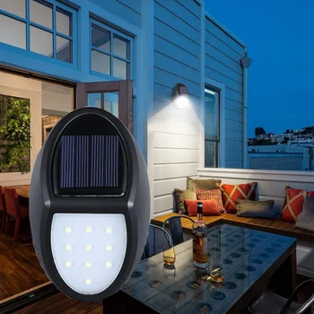 

1/2/4/6/8 Pcs 600LM 10 LED Solar Lamps Garden Path Security Outdoor Lighting Wall Street Light IP65 Waterproof PIR Motion Sensor