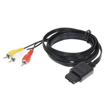 

1.8m 6FT AV TV RCA Game Video Cable for Nintendo NGC/N64/SFC Console to TV Transfer Cord Wires Connector Adapter Lines