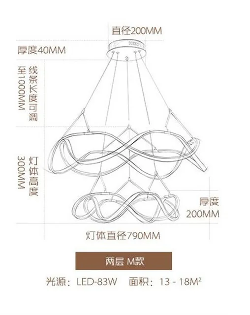 Современный модный светодиодный подвесной светильник для столовой, художественный спиральный дизайн, акриловая декоративная лампа для гостиной и спальни - Цвет корпуса: Type C