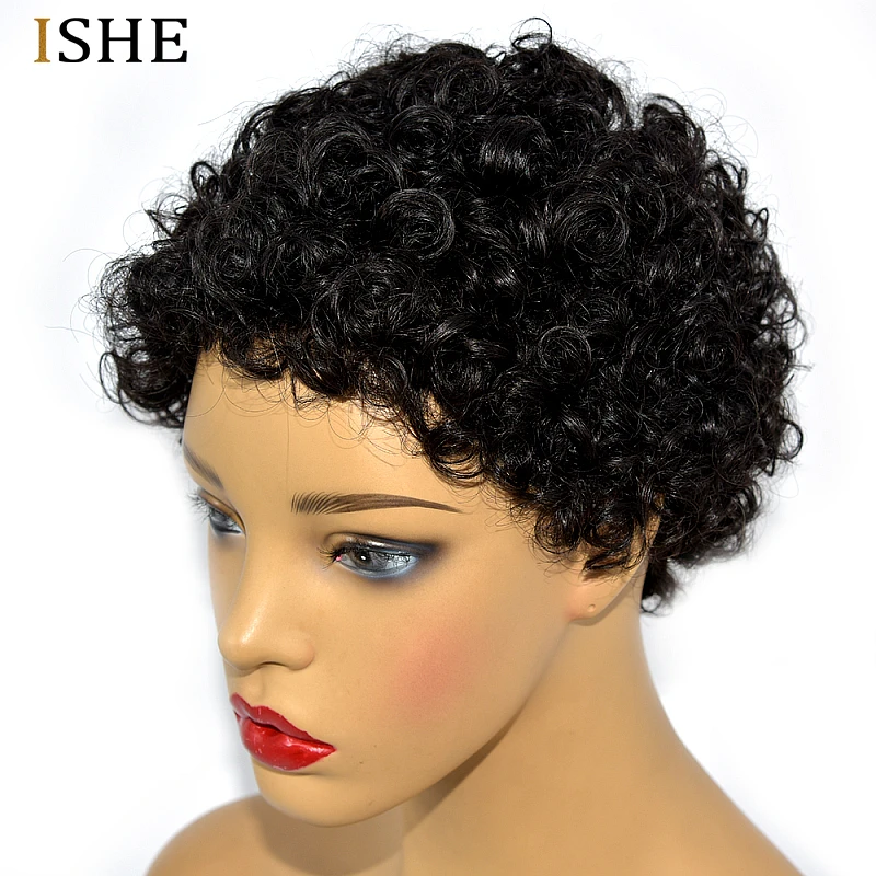 cheap short curly wig for black women 7