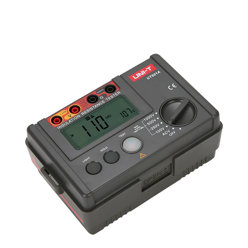 UNI-T UT501A Insulation Resistance Tester 100V--1000V Megger Earth Insulation Resistance Megohmmeter Voltmeter w/LCD Backlight