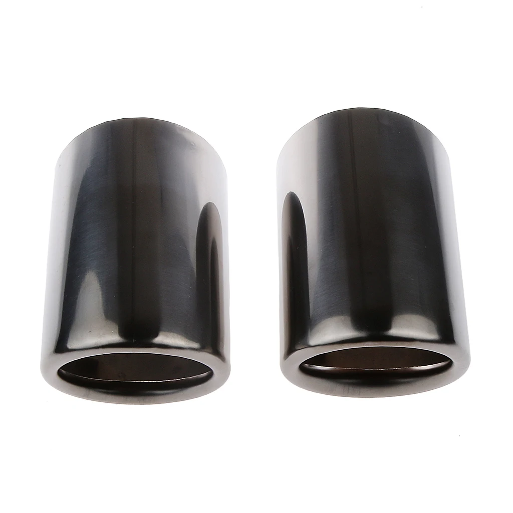 2 Pieces Car Metal Exhaust Rear Tail Pipe Tip Tailpipe Muffler Pretector Cover Trim For Audi A4 Q5 Q3 A3 2009-2016