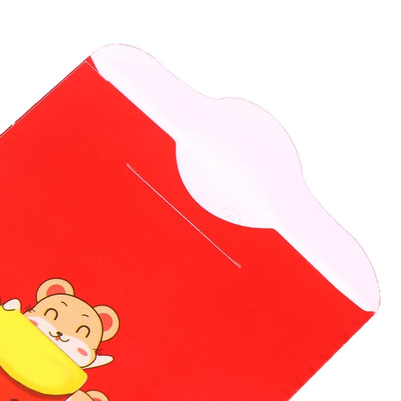 6 шт./компл. китайское национальное Hongbao год красный Lucky деньги и прикольной сумочкой крыса конверт подарок