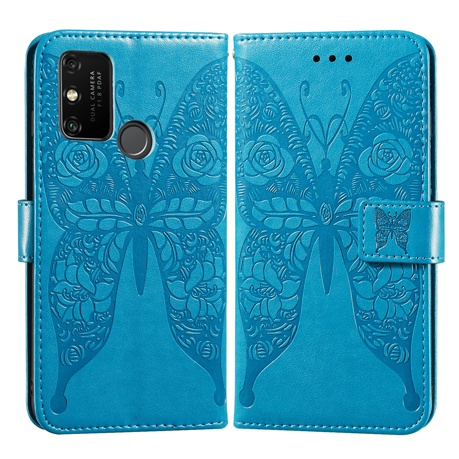 Чехол для Honor 9A 9C 9S 3D рельеф бабочка чехол-портмоне из кожи с откидной крышкой Huawei 9