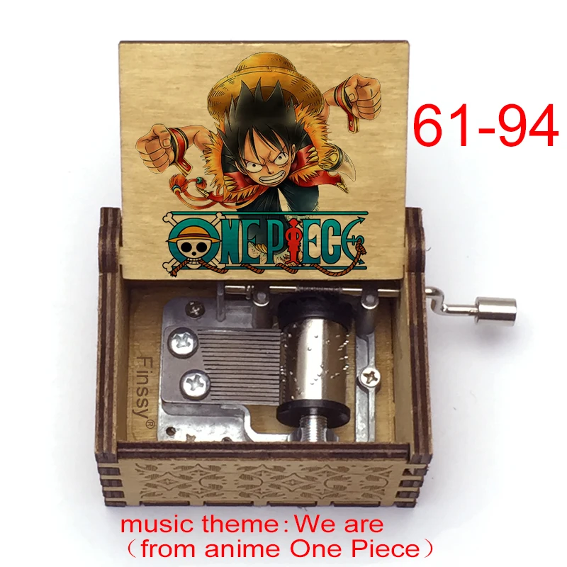 Anime One Piece Music Theme We Are Wooden Music Box Hand Figure Mihawk Hancock Zoro Luffy Color Print Cosplay Fans Birthdaygift Key Chains Aliexpress
