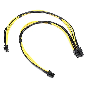 

18AWG Dual Mini 6 Pin to 8 Pin Male PCI-E Power Cable for Mac Pro Video Card GK99