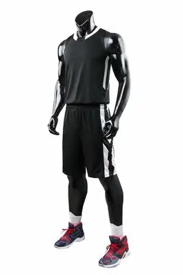 JY8802 black Новинка, Детские майки для взрослых, баскетбольный набор для мужчин, пустые, США, для колледжа, спортивные костюмы, дышащие, с карманами, баскетбольная форма на заказ - Цвет: JY8802 black
