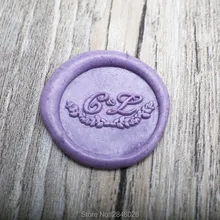 Индивидуальные инициалы с венком Свадебный воск штамп, индивидуальная восковая печать комплект печатей, персонализированные свадебные приглашения печати, свадебный подарок