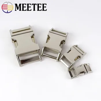 

Meetee 5pcs 10/15/20/25mm Metal Quick Side Release Curved Buckle Dog Collar DIY Bag Webbing Paracord Bracelet Accessory BF035