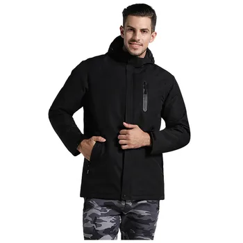 

Luxury Jacket Coat Winter Men's Three-speed Temperature Control USB Charging Heating Patchwork Outdoor Warm Jacket Plus Size