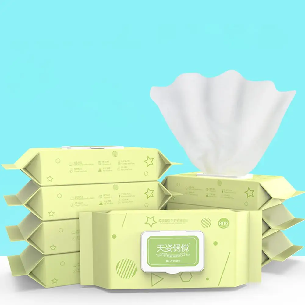 80 шт./пакет мягкие очищающие салфетки для рук не ароматные нежные одноразовые
