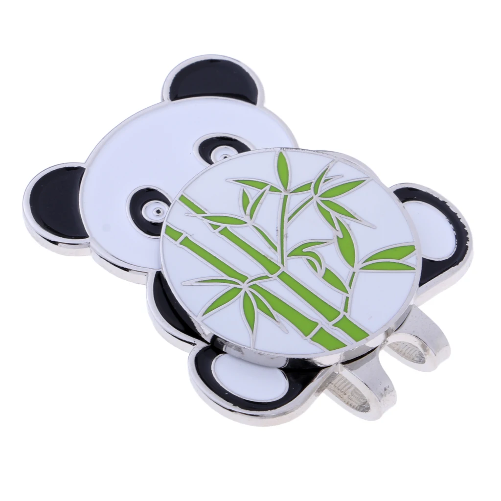 Cute Alloy Golf Panda Hat Cap Clip with Magnetic Detachable Ball Marker Club Giveaways Prize Keepsake Golf Accessories