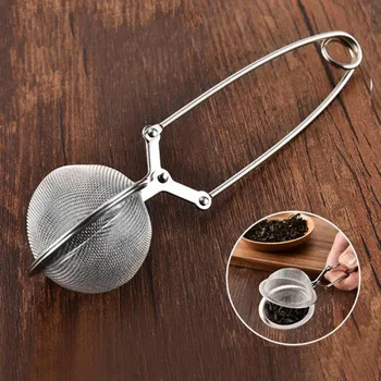 

Creative Practical 2019 Tea Infusers Handle Clip Tea Leak Stainless Steel Mesh Tea Ball Filter Maker Durable Kitchen Bar Tools