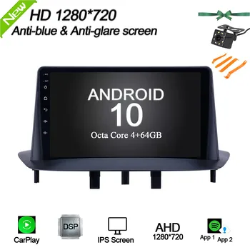 

9'' Android 10.0 Car Multimedia Player for Renault Megane 3 2009-2014 Radio Stereo GPS Navigation Head Unit Carplay WIFI DSP BT