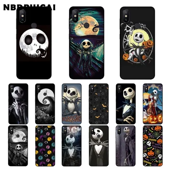 

NBDRUICAI Jack Skellington Funny Halloween Coque Shell Phone Case for Xiaomi 8 9 se 5X Redmi 6pro 6A 4X 7 5plus note 5 7 6pro
