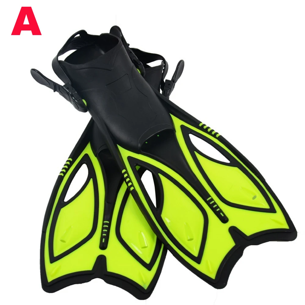 Diving Fins/Diving Goggles adult Adjustable Swimming shoes Silicone long Submersible Snorkeling Foot monofin Diving Flippers D20