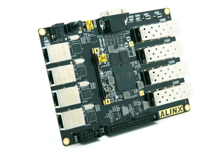 US $380.00 Alinx XILINX A7 FPGA Black Gold Development Board ARTIX7 fiber Optic Ethernet AX7101