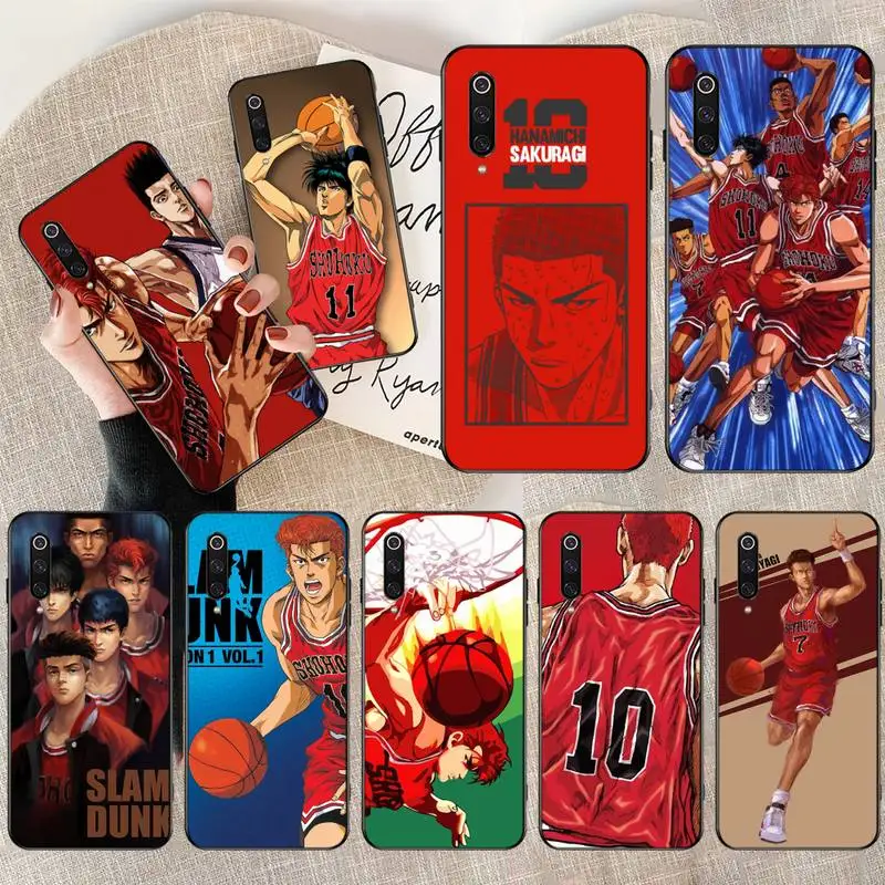 CUTEWANAN аниме SLAM DUNK черный ТПУ мягкий резиновый чехол для телефона Xiaomi Mi10 10Pro 10 lite Mi9