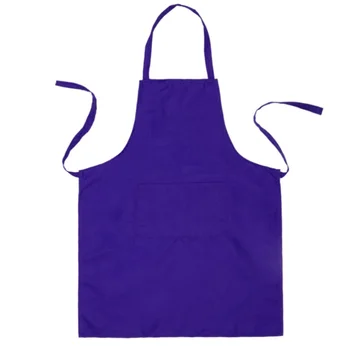 

Pure Color Neck Strap Bib Apron Waterproof Restaurant and Home Kitchen Apron 60x70cm (Red)