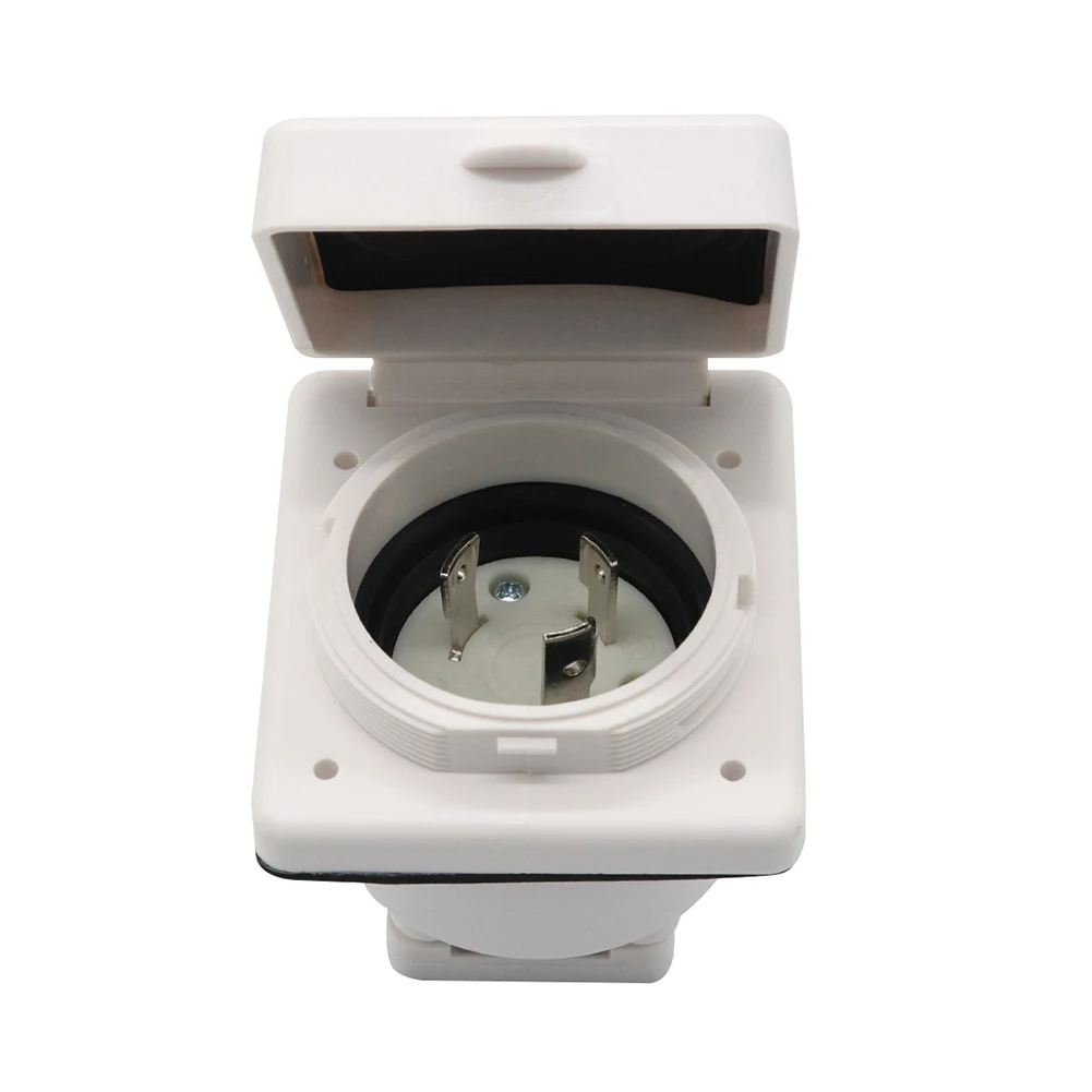 30 Amp Boot Weatherproof Portable Power Inlet Set Female RV Accessories Twist Locking Connector Detachable Cover Easy Install