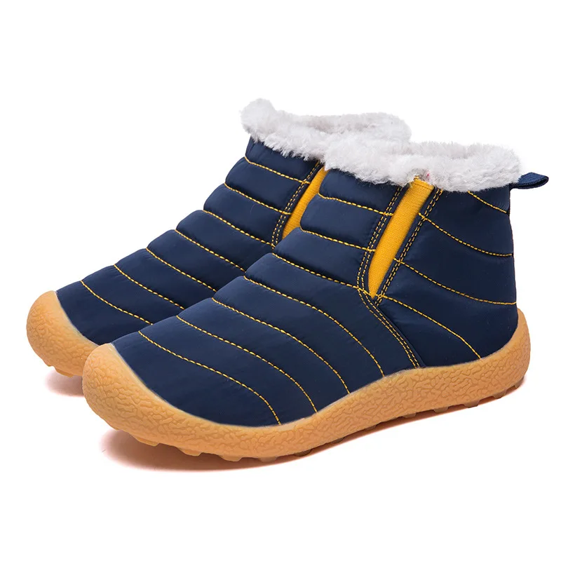 

Kids Ankle Snow Boots for Boys and Girls Slip on Waterproof Anti Skid Lightweight Winter Boots Outdoor Boots Cold Weather Shoes