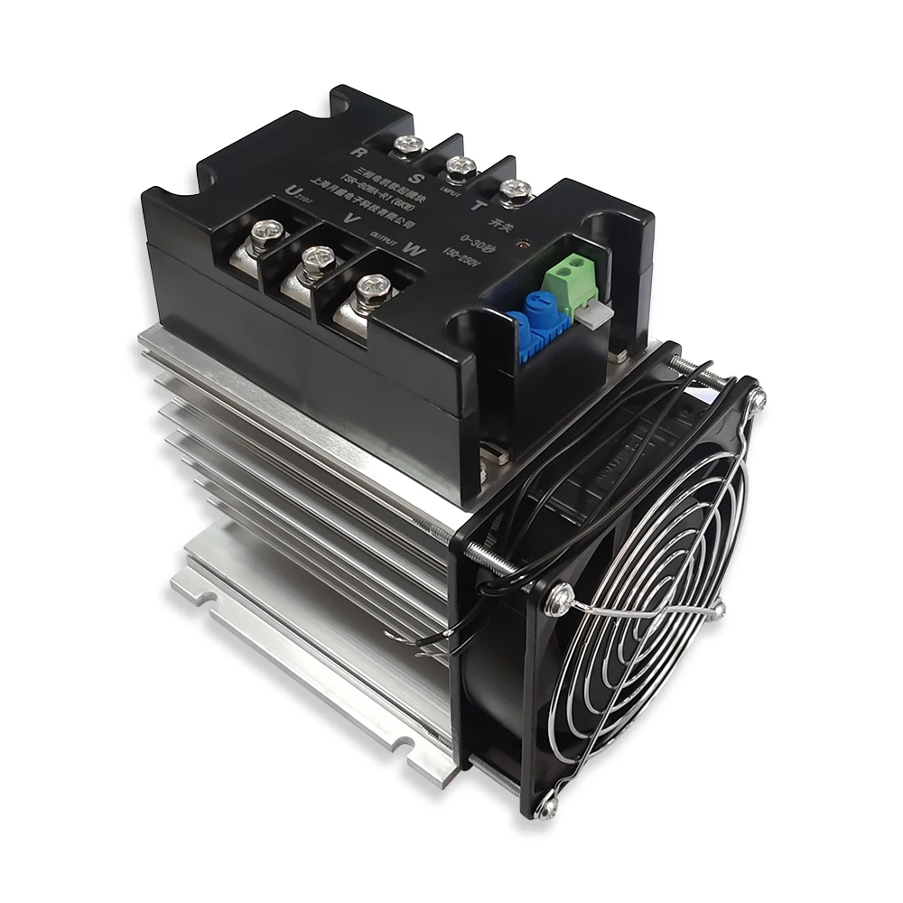380V R 2kw 4kw 6kw 8kw 10kw 15kw 20kw Motor Soft Start Module Controller Starter Stop Heat Sink Three-phase Motor Slow Start