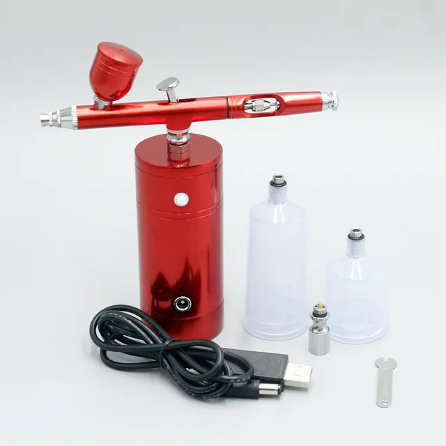 Modell Airbrush Kézzel Készített Gunshi Gundam Színező Szerszám Marker Légszivattyú Beállított Hordozható Spray-Festékpisztoly Elektromos - Image 2