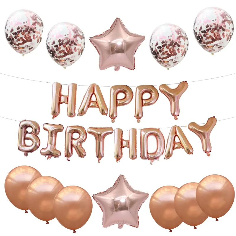 Праздничные надувные шары вечерние украшения для детей/взрослых anniversaire 16 день рождения/50 лет 18 лет/Конфетти Черный - Цвет: same as picture